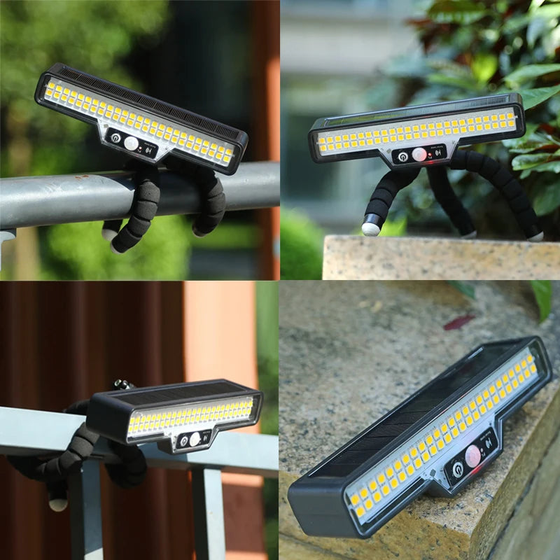 FlexiGlow Solar LED Bewegungsmelder Licht | IP44 Wasserdicht | Flexibl ...