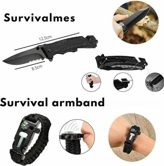 Trekvital | 15-in-1 Survival Kit Für Outdoor & Notfälle | Mit Solarlampe & Tools | Kompakt & Wasserdicht