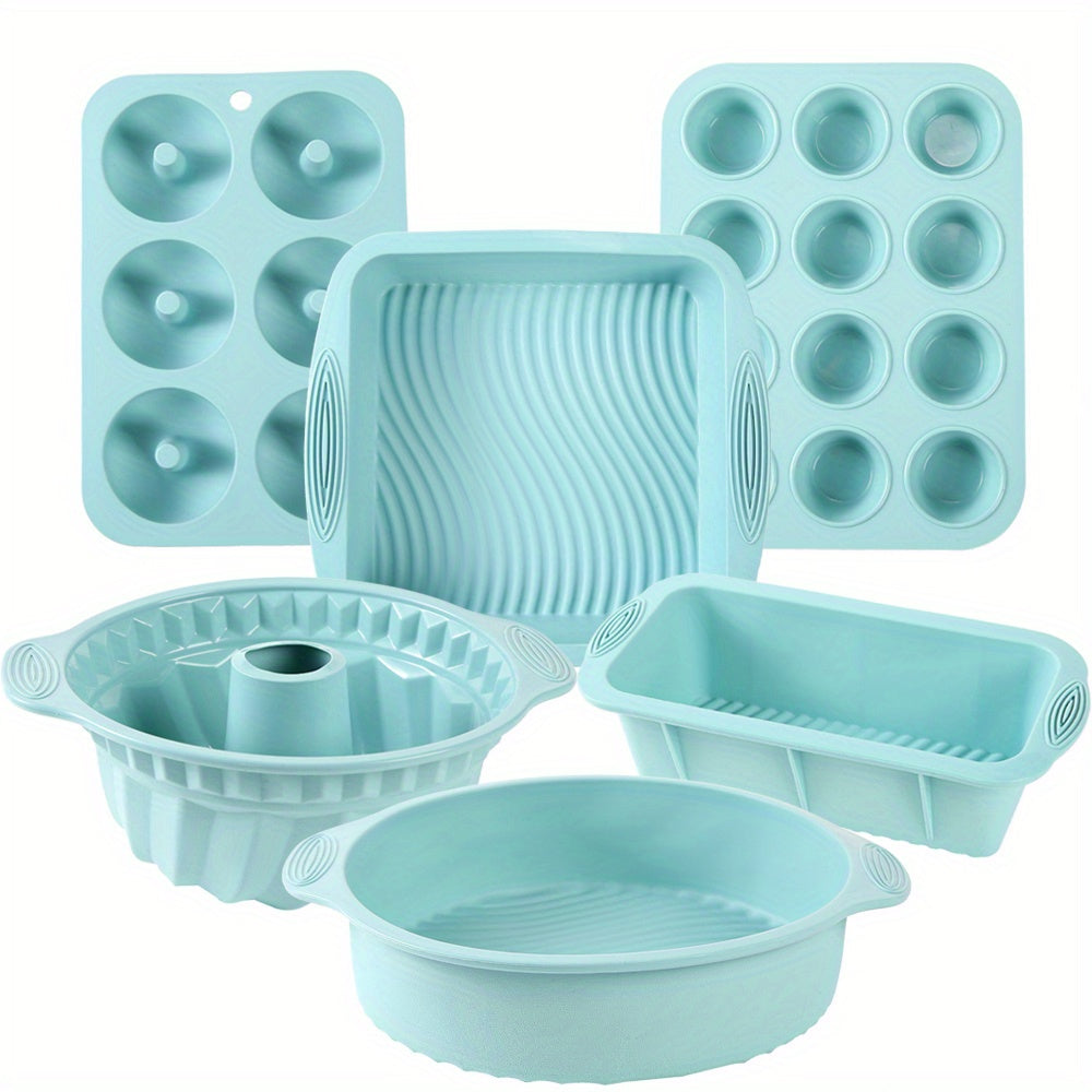 CreaBake | Silikon Backformenset | Antihaft, flexibel, hitzebeständig | Für Kuchen, Muffins, Donuts & Brot