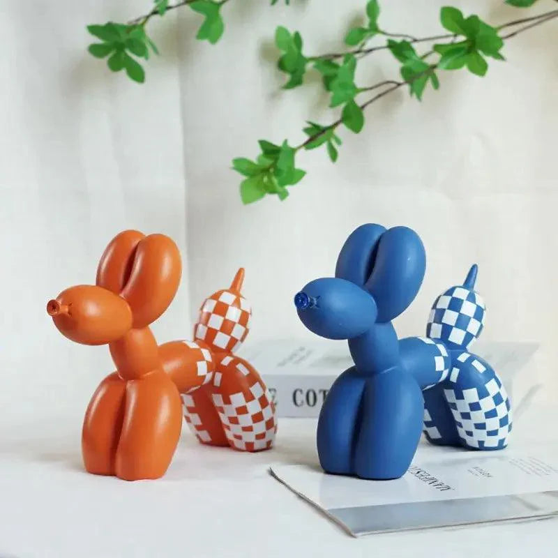 Popawoo Dekofigur | Ballonhund Design | Pop-Art Skulptur aus Resin | Modern & Verspielt