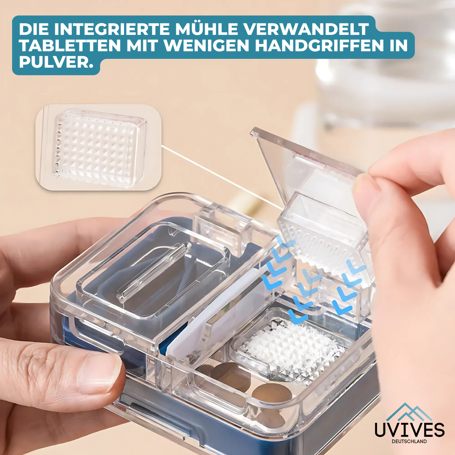 1+1 GRATIS | MediSnap – Die clevere 2-in-1 Pillenbox mit integriertem Schneider!