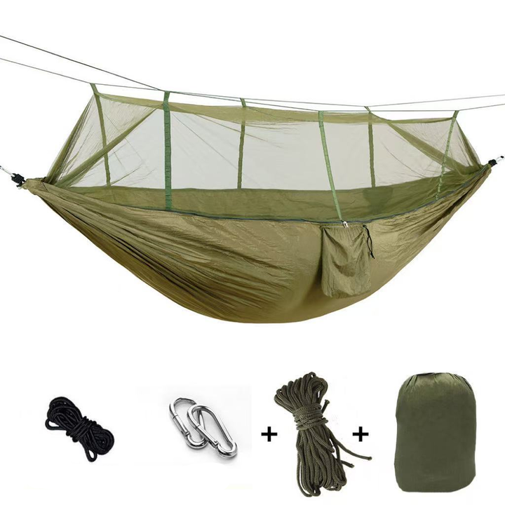 Nomaterra Hängematte | Mit Moskitonetz & Tarp | Ultraleicht & Wetterfest | Für Outdoor & Trekking