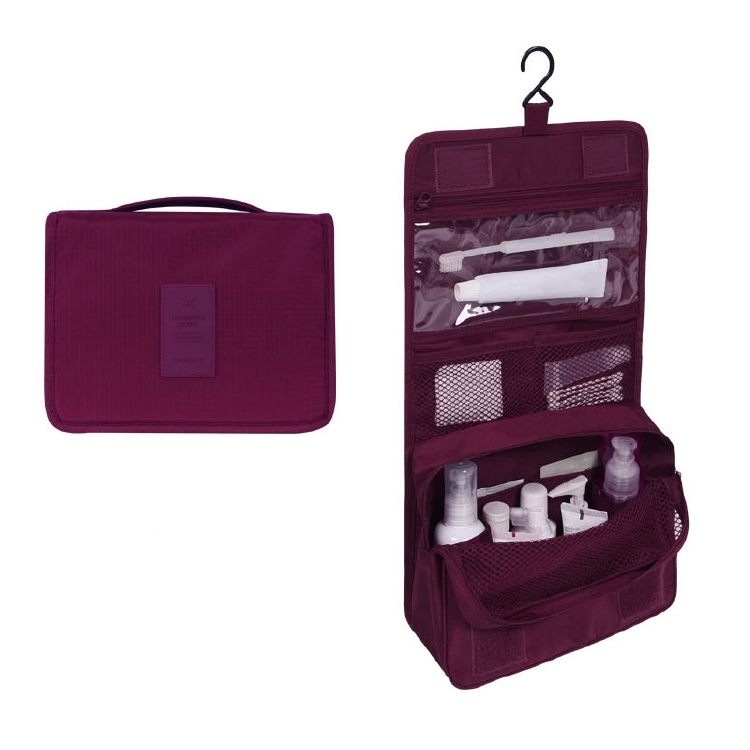 TravelEase Kosmetiktasche | Wasserabweisend | Praktischer Haken | Gepolstert