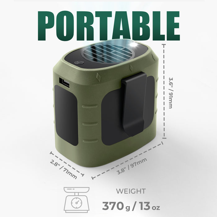 CoolBreeze Pro Handfree Ventilator | Tragbare Kühlung mit LED-Licht | Powerbank & 8000 mAh Akku