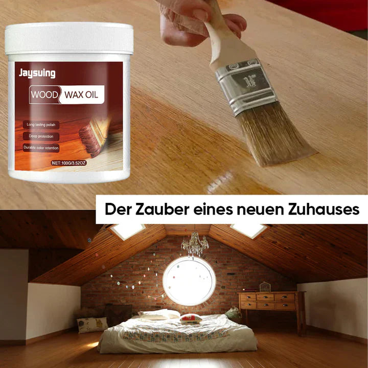 TimberGlanz Holzpflege | Tiefenwirksam & Wetterfest | Unsichtbare Schutzversiegelung | Transparent