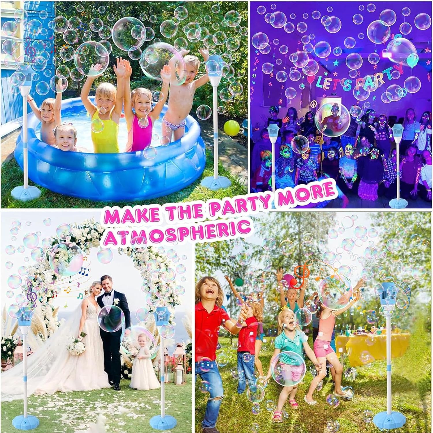 LumoBubbly – Die magische Partysäule für Licht, Musik & Seifenblasen!