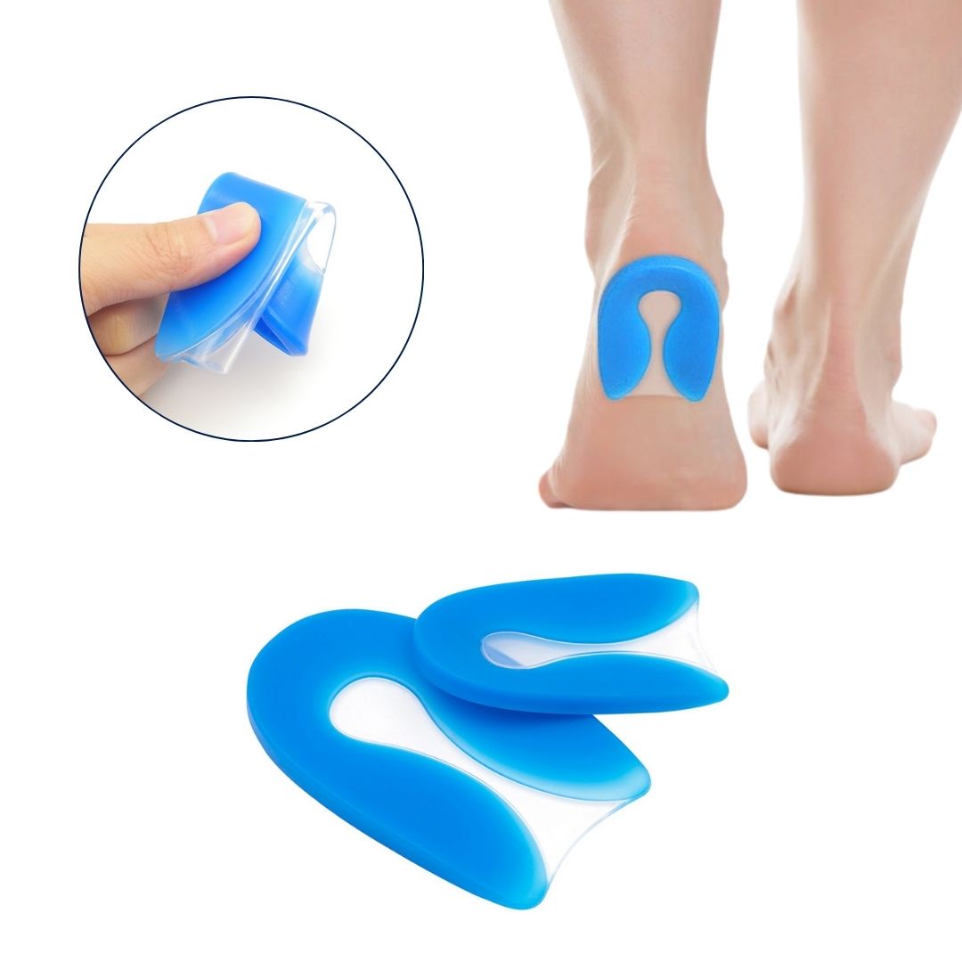 PainFree Step | Silikon Fersenpolster | Schmerzlindern & Flexibel | Transparent