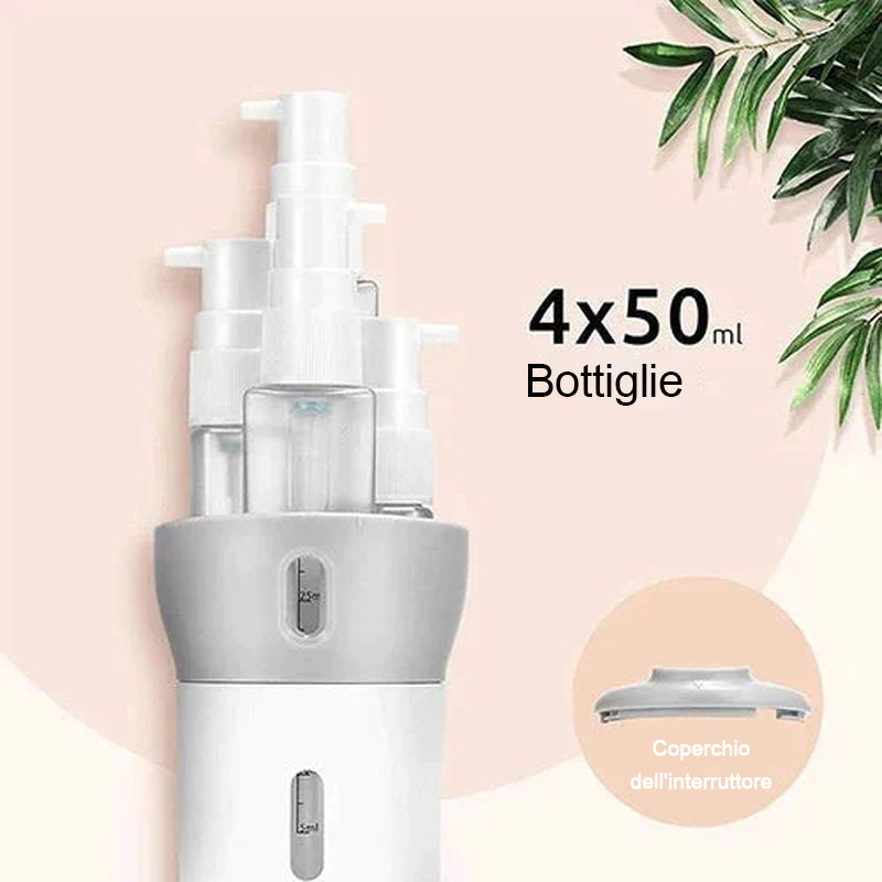 JetSetGo – 4-in-1 Spenderflasche für stressfreies Reisen!