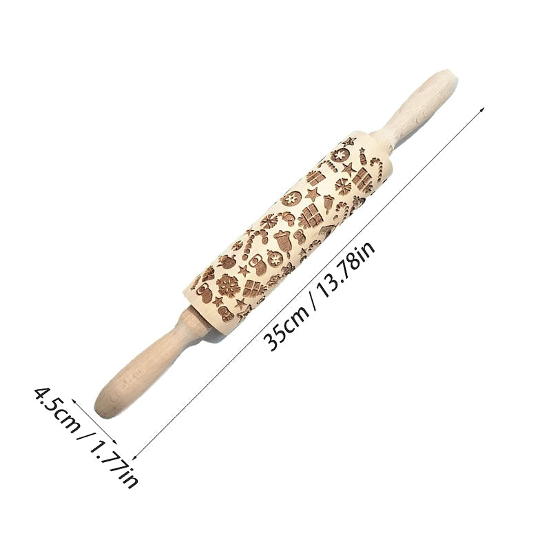 MerryRoll - Weihnachtliche Rolling Pins aus Holz [Letzter Tag Rabatt]