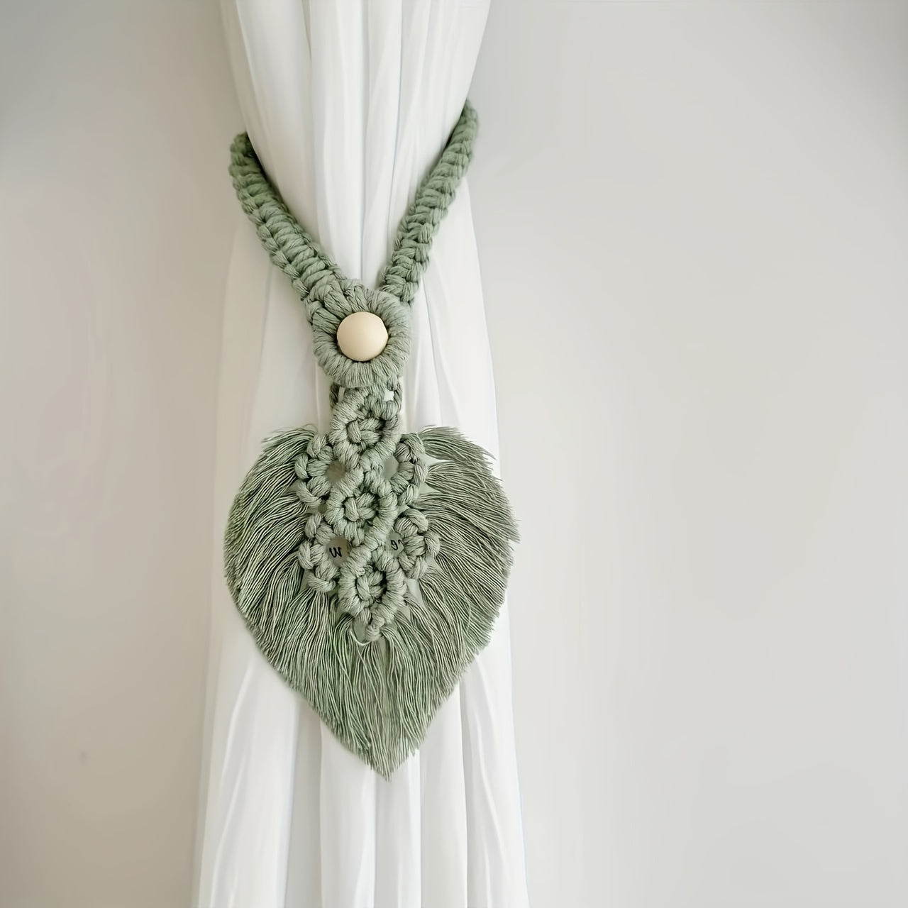 Soltana Vorhangbänder | Handgeknüpftes Boho-Design | 100 % Baumwolle | Für Wohnzimmer & Schlafzimmer