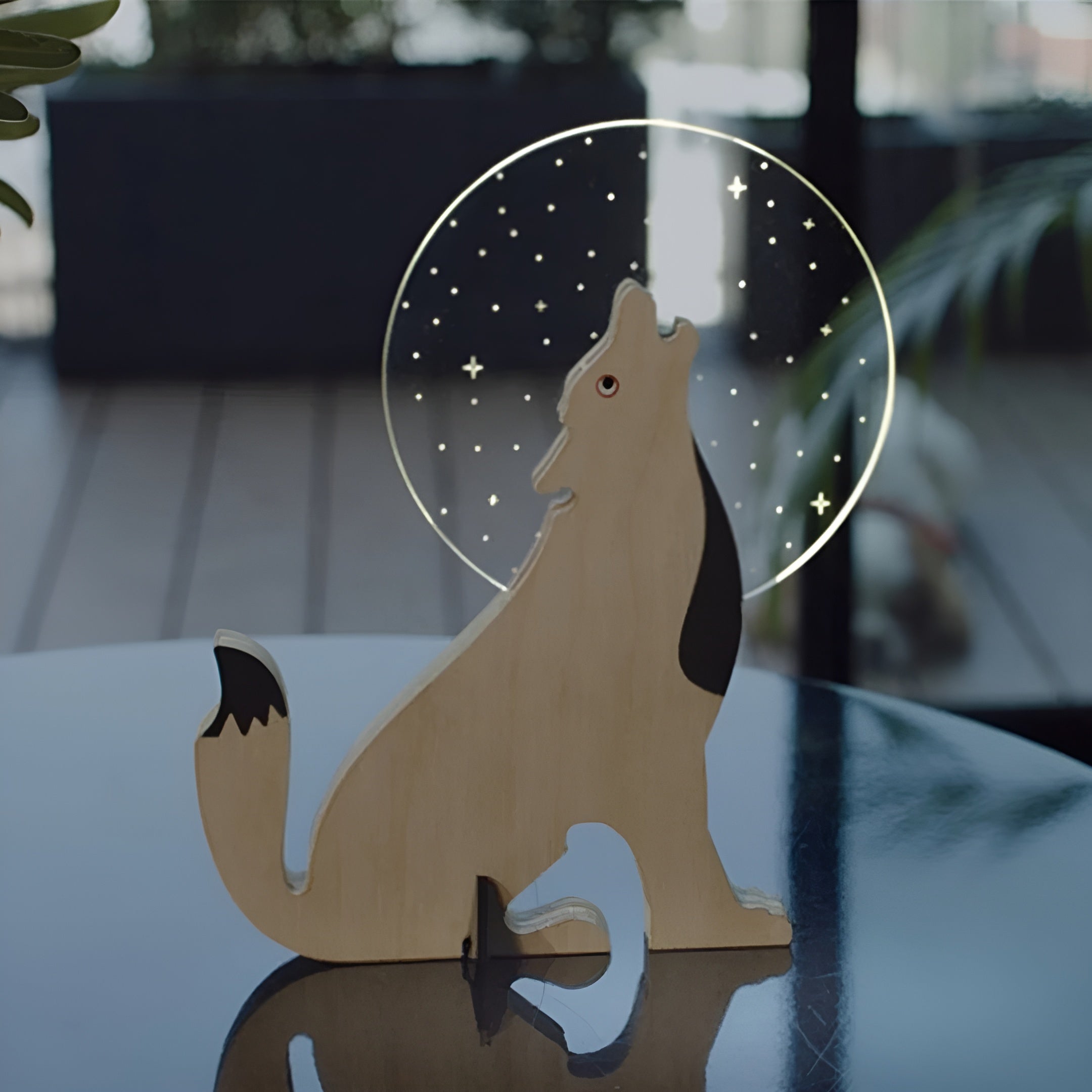 Luminimo Herzlicht | Kinder-Nachtlampe aus Holz | Warmweißes LED | USB-Betrieb