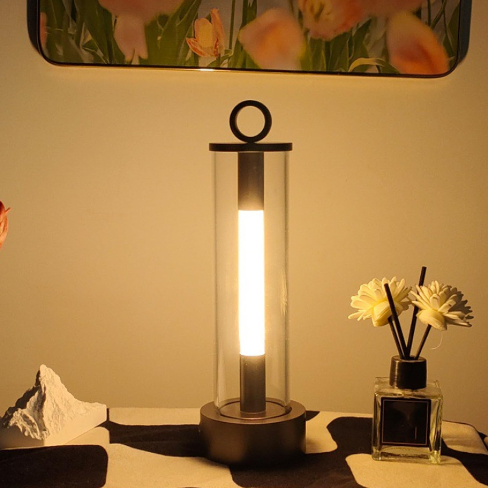 GlareLite | Mini-Tischlampe | Kabellos & Dimmbare | Modernes Design
