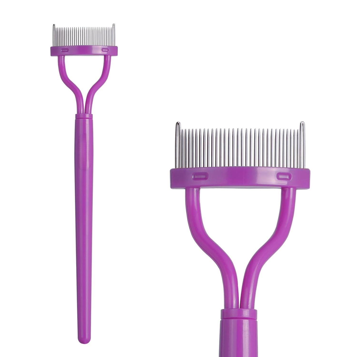 LashPerfection Wimpernkamm & Mascara-Bürstchen | Klümpchenfreie Anwendung | Ergonomisch Gebogen | Mit Schutzkappe
