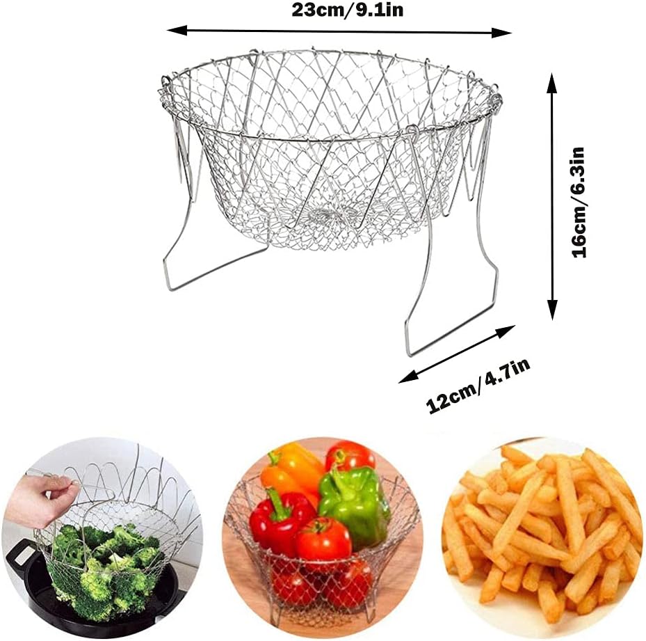 1+1 GRATIS | FlexiChef Duo – 2-in-1 Küchenkorb für Kochen, Frittieren & Abgießen