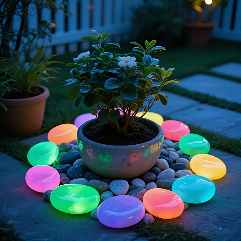 GlowStones | Selbstleuchtende Deko-Steine | Umweltschonend & Vielseitig | 31 Stück Set