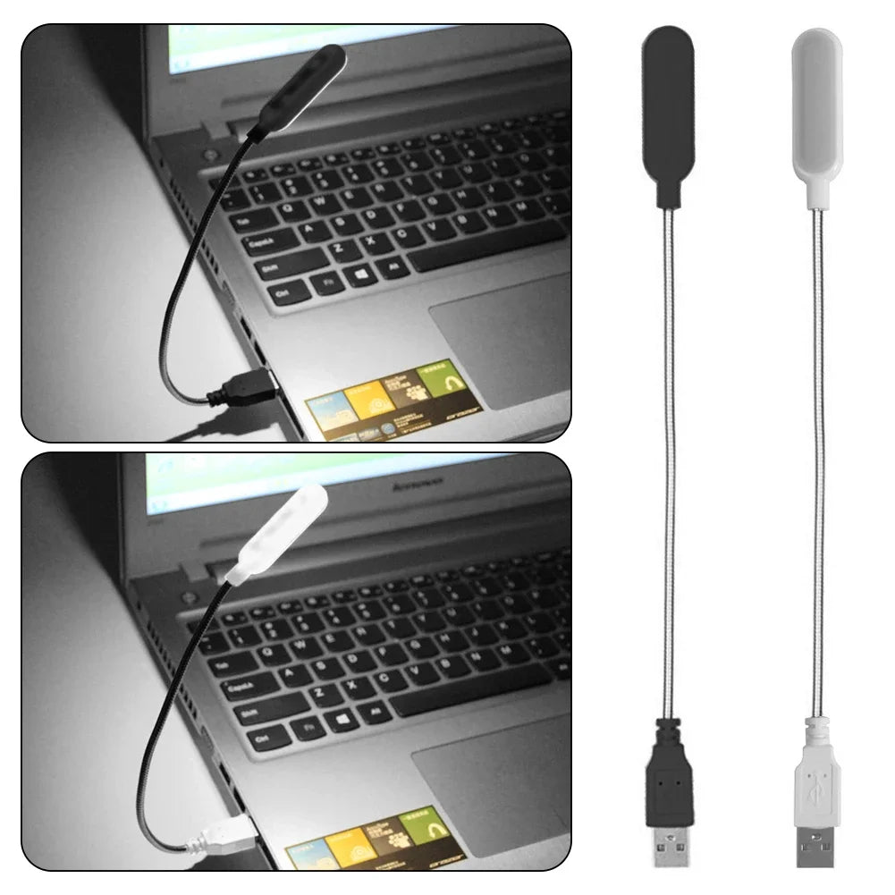 FlexiBeam USB LED Leselampe | Wiederaufladbar & Energiesparend | Flexibler Schwanenhals | Warmweiß & Kaltweiß | Kompatibel mit Laptop, PC & Powerbank