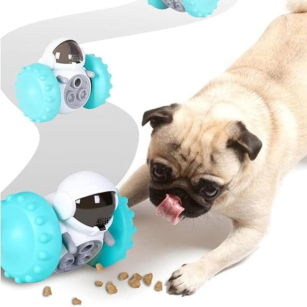 PlayPaws Futterroboter für Hunde & Katzen | 3-in-1 Spiel, Intelligenz & Snackspaß | Selbstbalancierend & Ohne Batterien