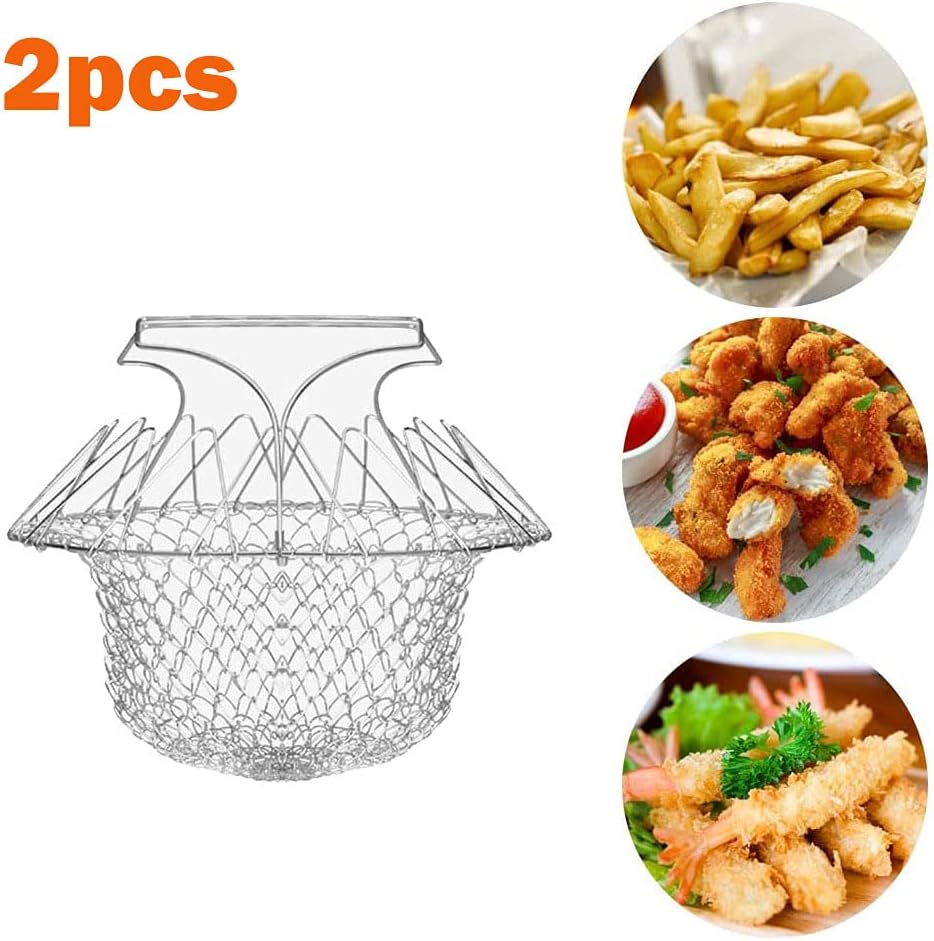 1+1 GRATIS | FlexiChef Duo – 2-in-1 Küchenkorb für Kochen, Frittieren & Abgießen