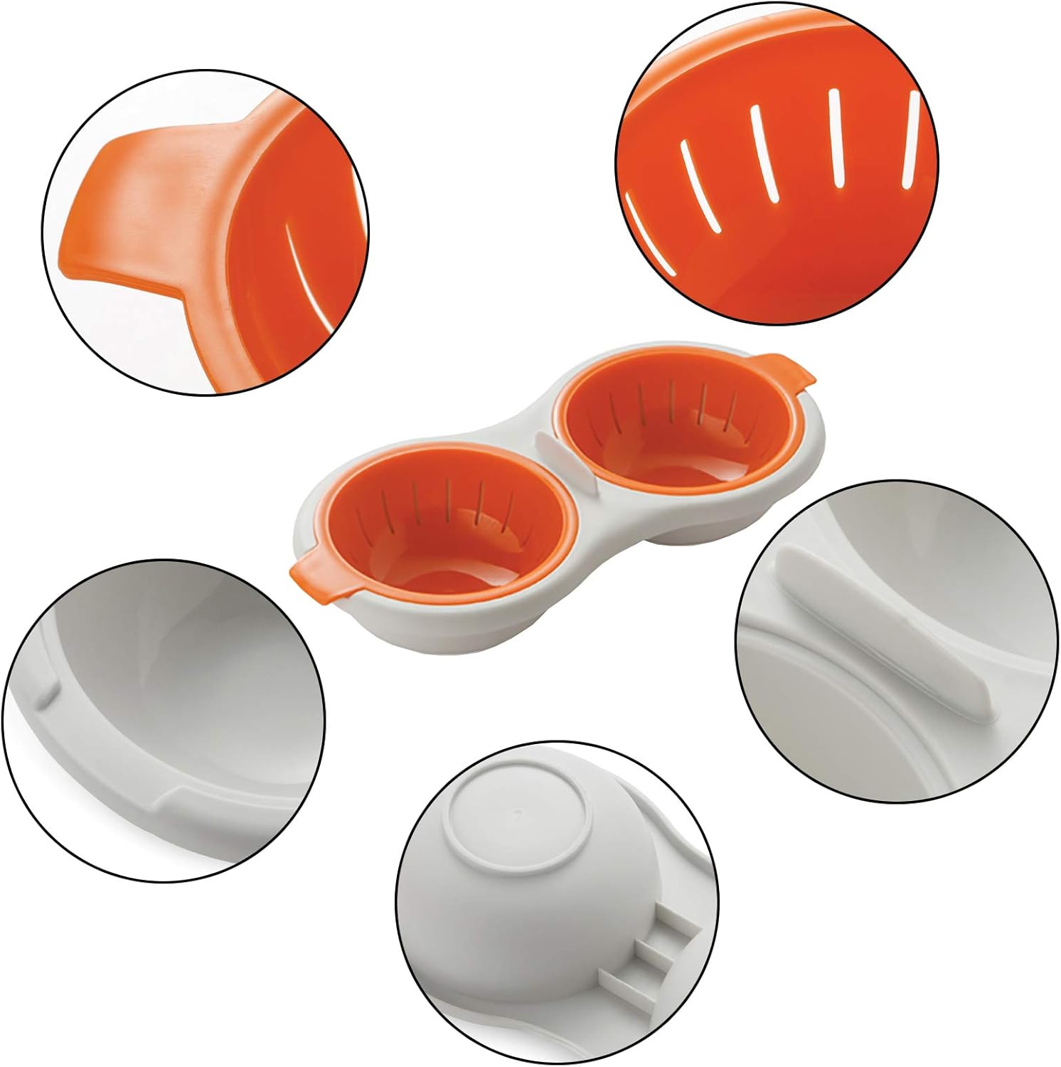 EggEase Mikrowellen-Eierkocher | Perfekte Eier in Minuten | Antihaft & BPA-frei | Für 2 Eier