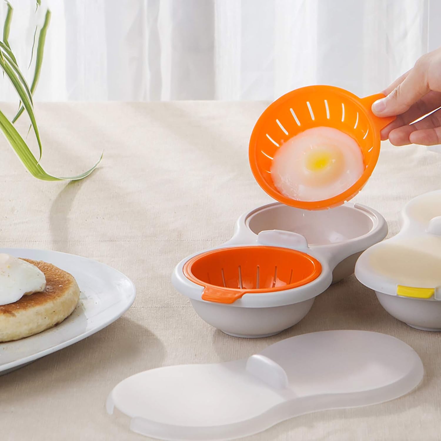 EggEase Mikrowellen-Eierkocher | Perfekte Eier in Minuten | Antihaft & BPA-frei | Für 2 Eier