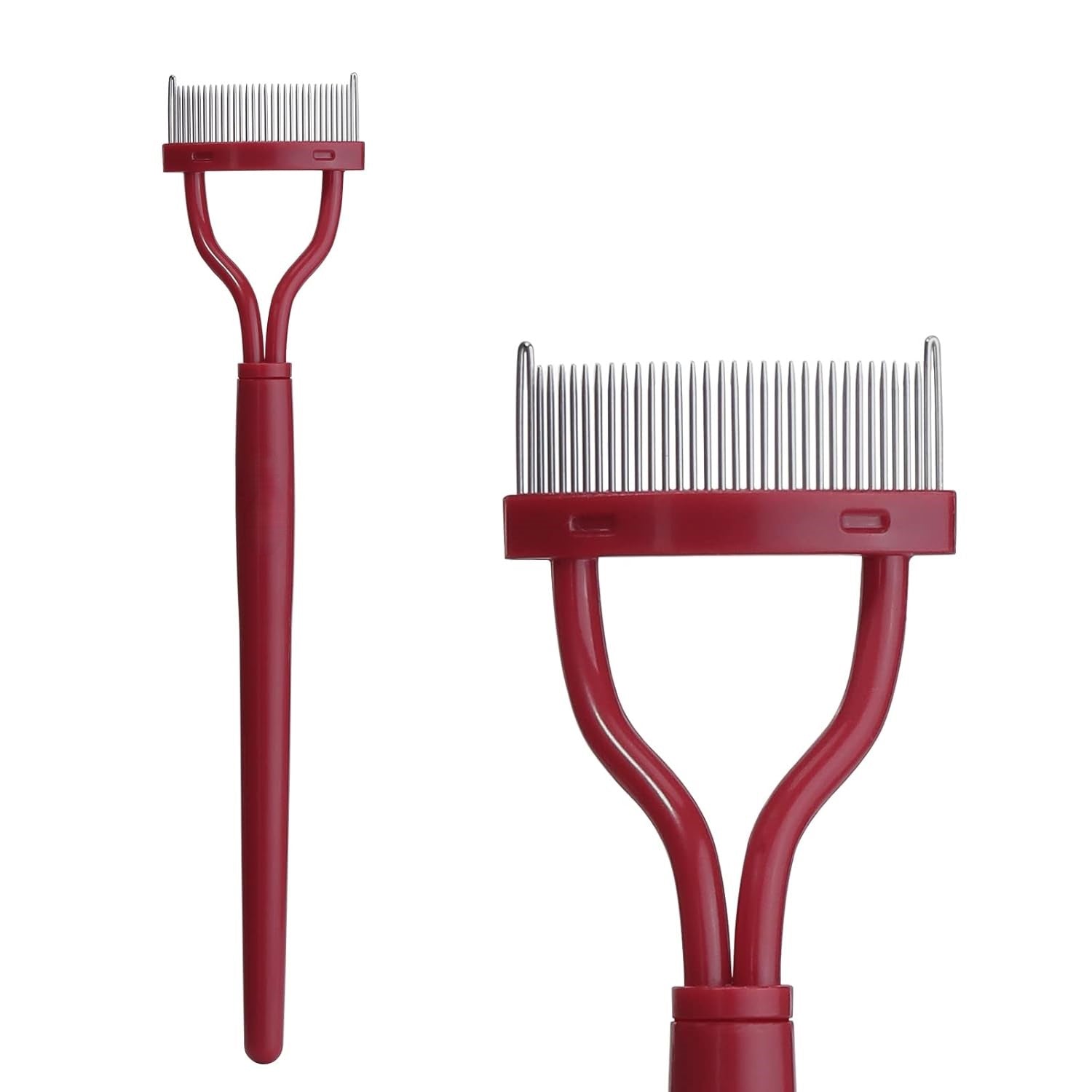 LashPerfection Wimpernkamm & Mascara-Bürstchen | Klümpchenfreie Anwendung | Ergonomisch Gebogen | Mit Schutzkappe