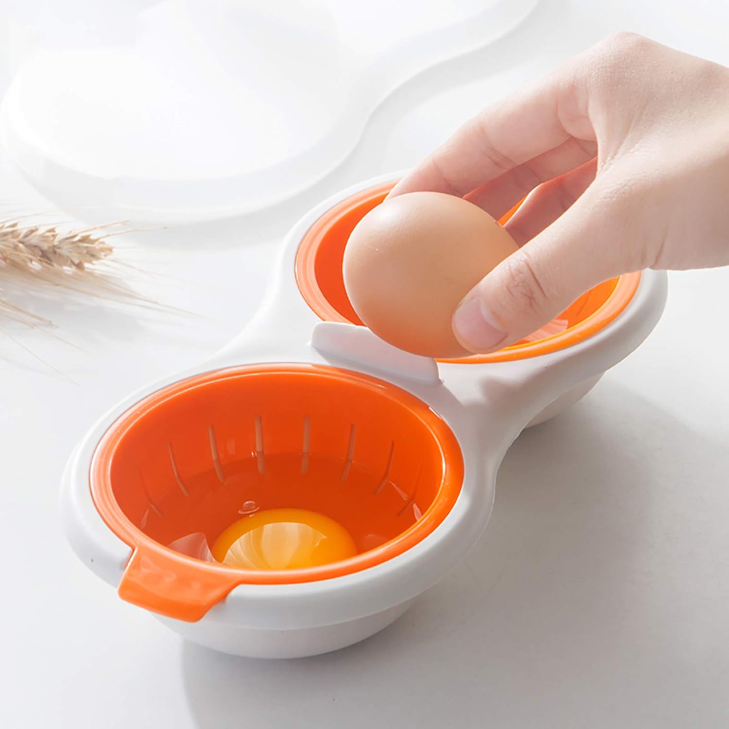 EggEase Mikrowellen-Eierkocher | Perfekte Eier in Minuten | Antihaft & BPA-frei | Für 2 Eier