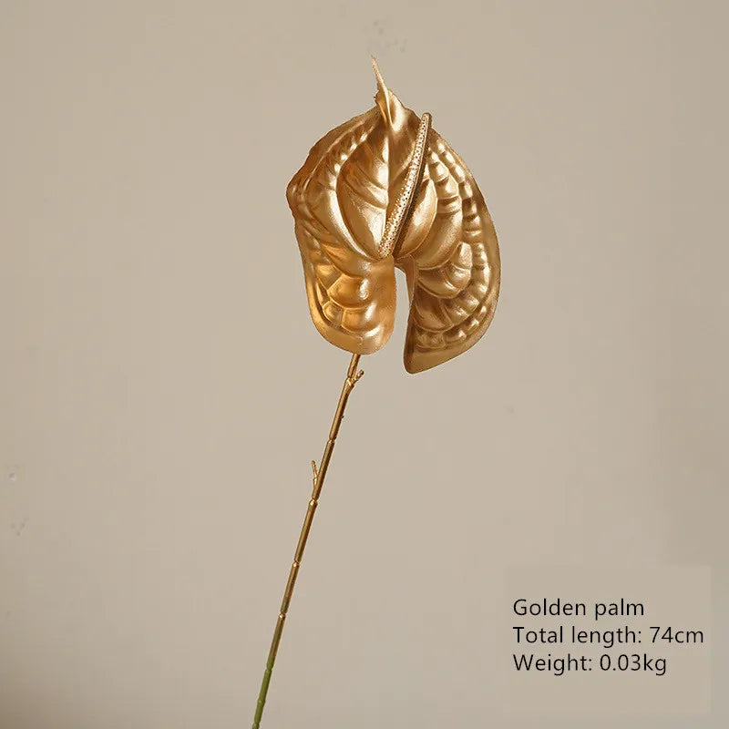 Aurivelle Gold Kollektion | Künstliche Palm-, Ginkgo- & Eukalyptusblätter mit Rosen & Hortensien | Anspruchsvolle Dekorationsblumen für Hochzeit & Zuhause