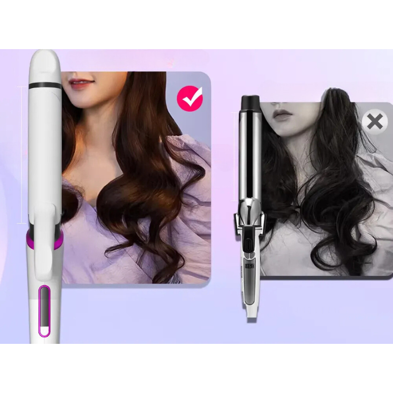 WaveLiss | Mini Lockenstab | 5 Temperaturstufen, Schnellaufheizung, Sicher | Glänzende Locken & Beach Waves