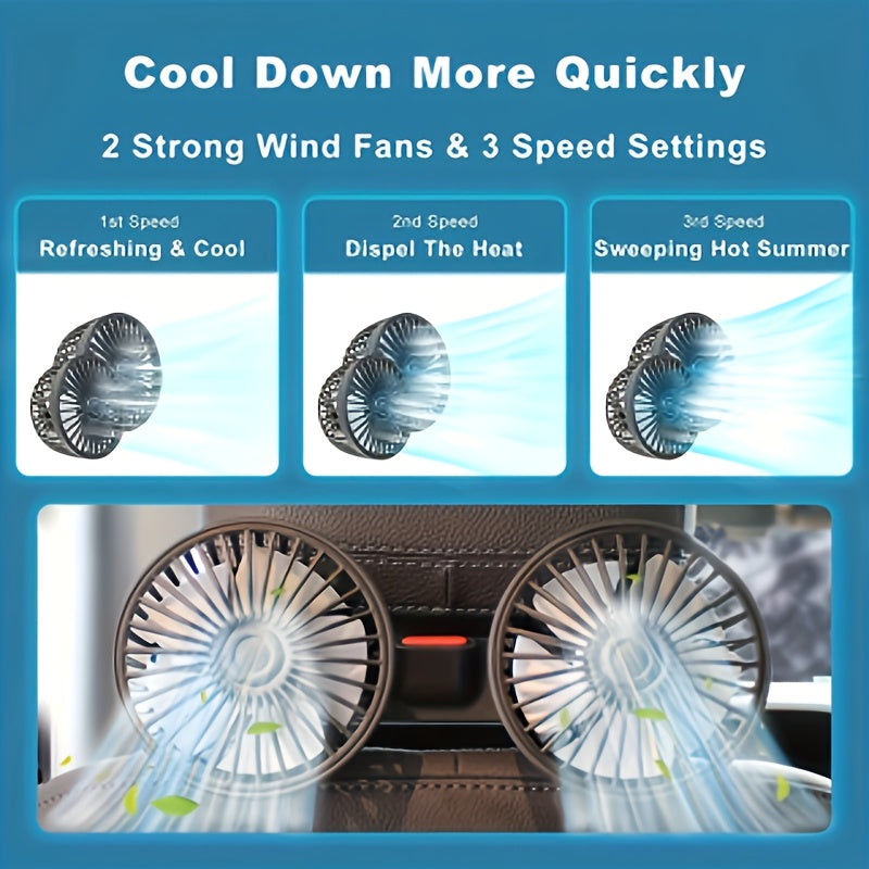 CoolWind Pro | Tragbarer Autolüfter | Flexibel & Leise | USB-Betrieb