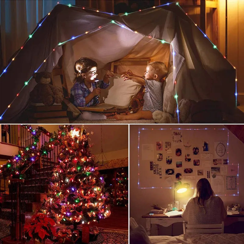 LumiSolar Außen-Lichterkette | 7–32 m Länge | Solarbetrieben & Wasserdicht | 8 Beleuchtungsmodi | Garten-, Weihnachts- & Partydekoration