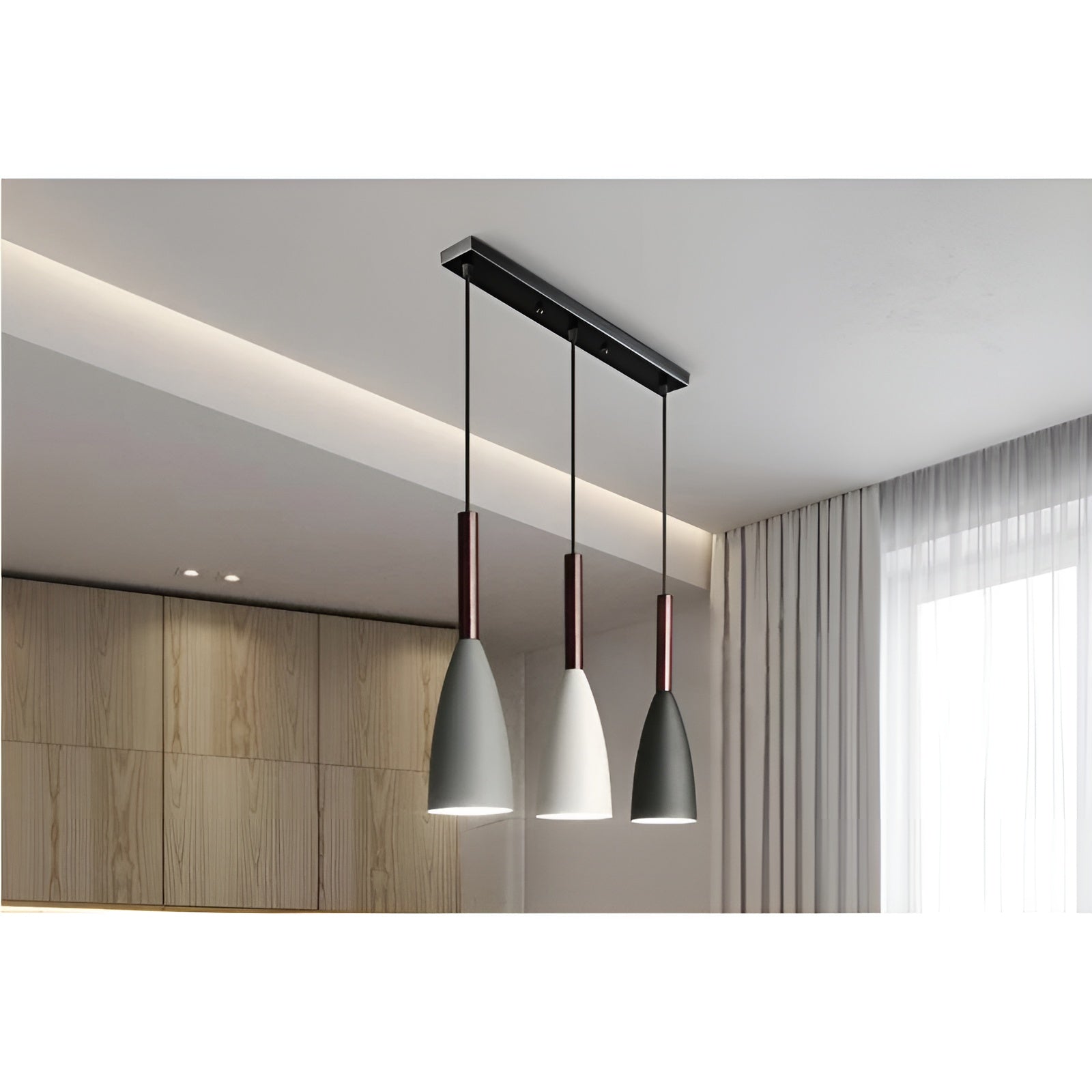 SakuraLume Hängeleuchte | Japandi-Stil | Elegantes Kirschblütenmuster | Aluminium mit warmem Licht