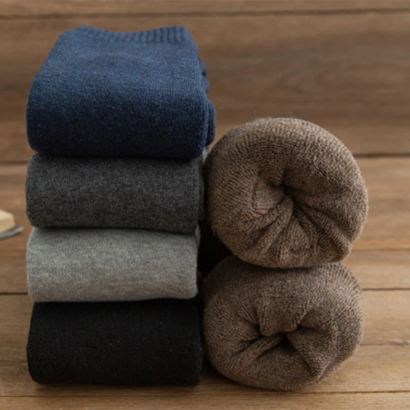 ThermoFlex Pro | 3 Paar Herren Winter Kniestrümpfe mit Kompression | Wärmeisolierend & dickes Frottiergewebe | Größe 38–44