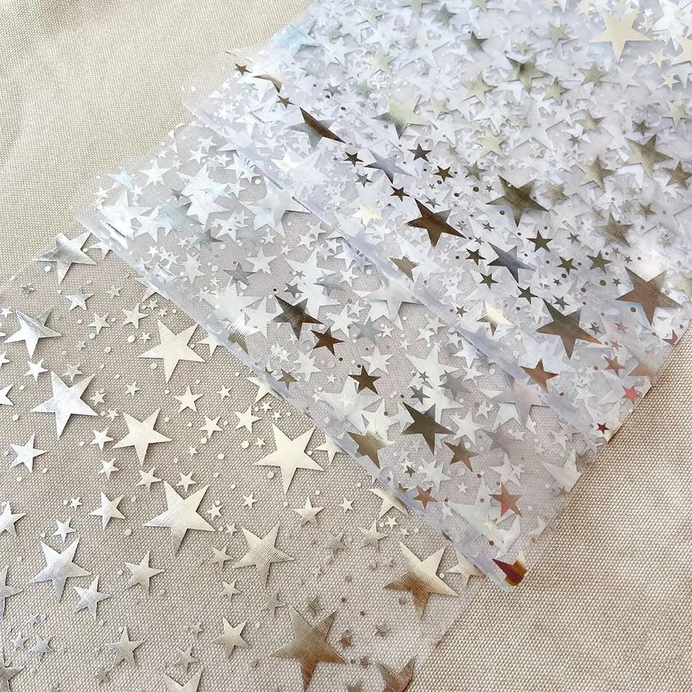 Glänzender Tischläufer StellaLuxe| Metallisch Schimmerndes Netz mit Sternmuster in Gold, Roségold oder Silber | Perfekt für Partys & Tischdekoration