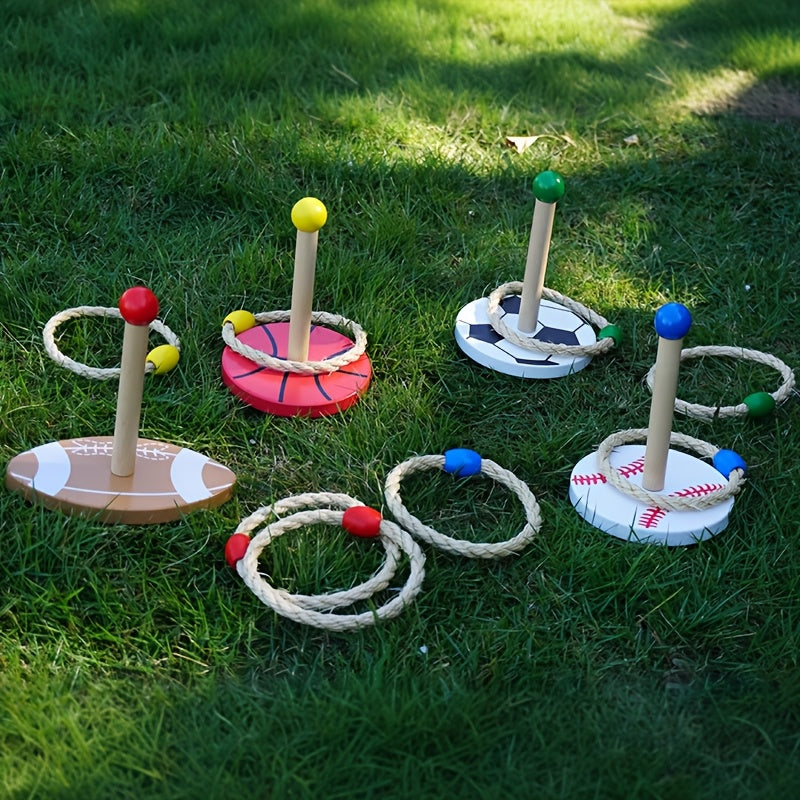 FunToss | Outdoor Wurfspiel für Kinder & Erwachsene | 12-teiliges Set mit Sportmotiven | Für Garten, Park & Familienfeste