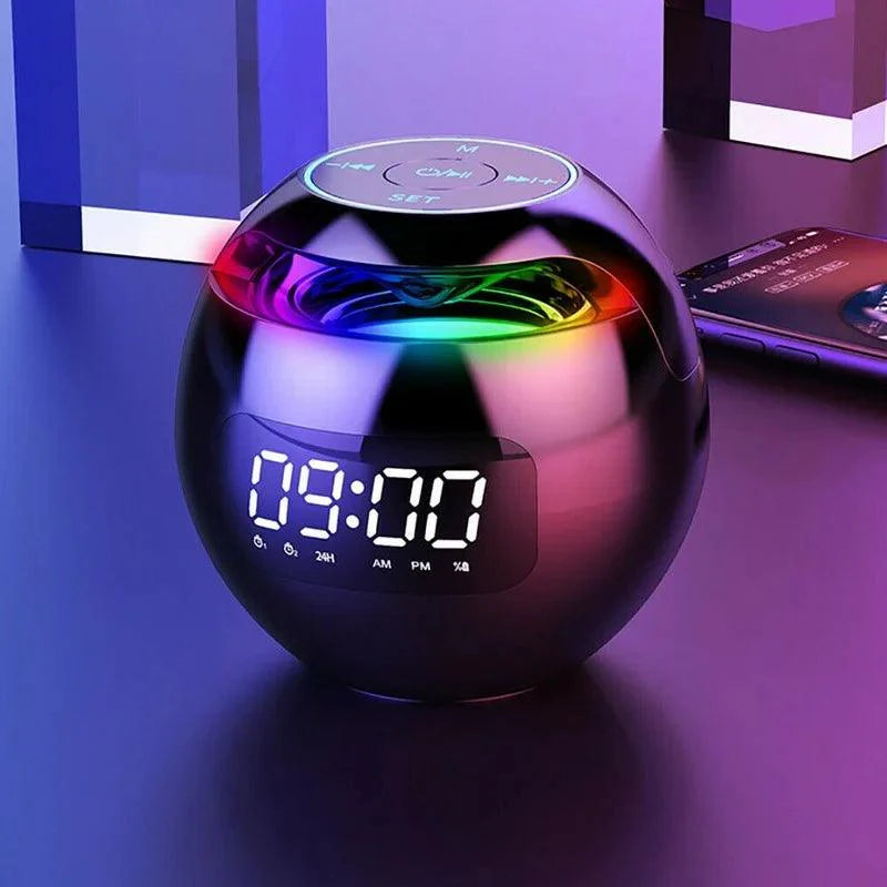 Sphere Lautsprecher Wecker | Bluetooth 5.0 | LED Nachtlicht | 2200 mAh Akkukapazität