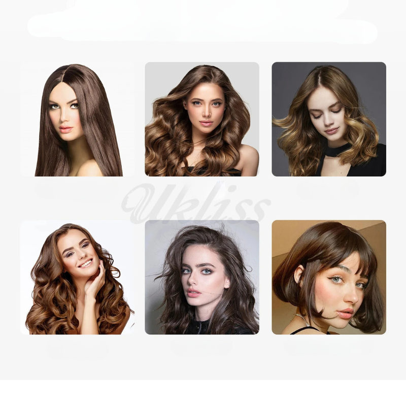 Curlessa | 3-in-1 Keramik-Stylingbürste | Locken & Volumen & Glätten | Turmalin-Technologie | Ergonomisches Design
