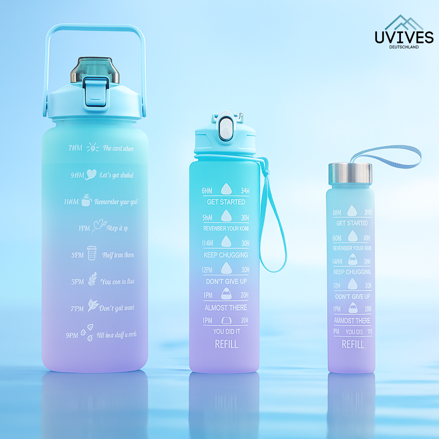 MotivaSip™ – Dein täglicher Motivator zum Trinken (3er set)