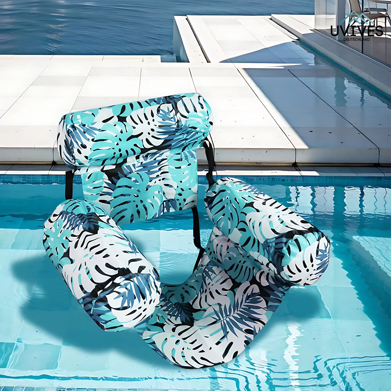 AquaLeaf – Tropischer Pool-Loungesessel zum Aufblasen
