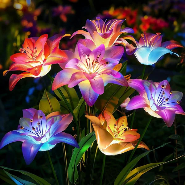 SolarBlossom – Magisches Gartenlicht mit Blütendesign