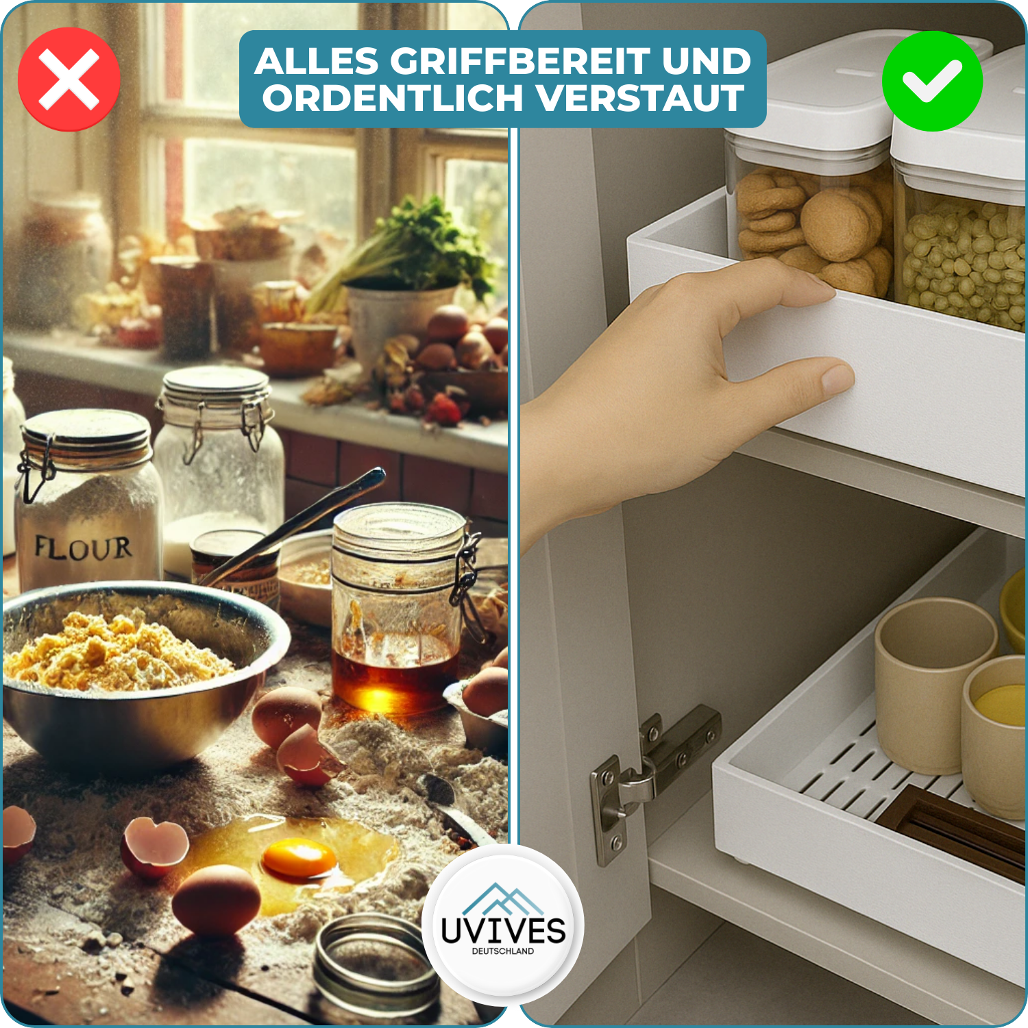 StackEase™ – Der clevere Küchenschrank-Organizer!