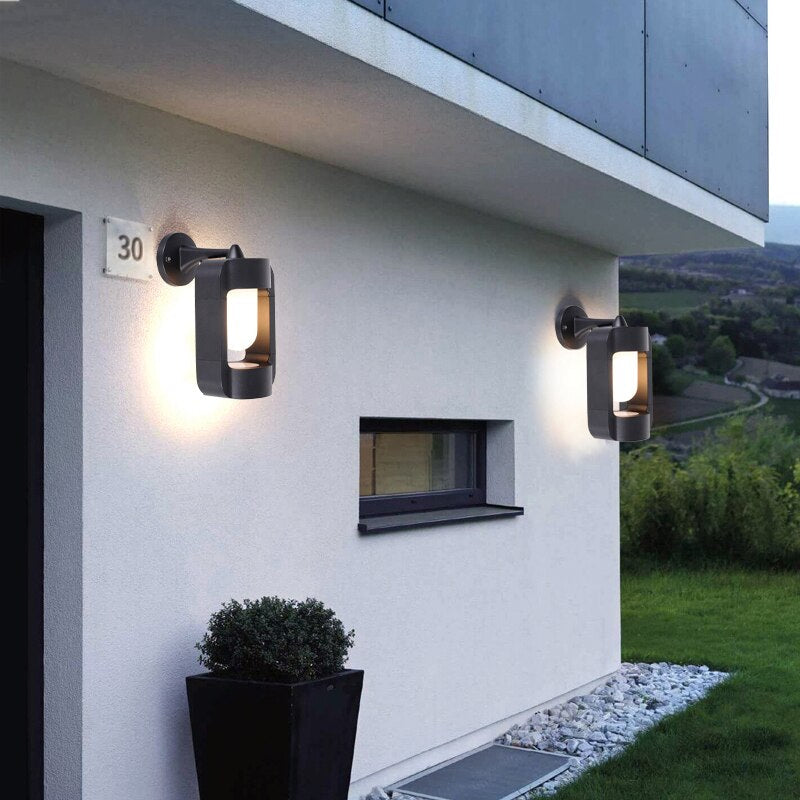 Lichtivo AmberGlow | Außenwandleuchte mit Glas | Wetterfest & Stilvoll | Warmes Licht für Garten & Terrasse