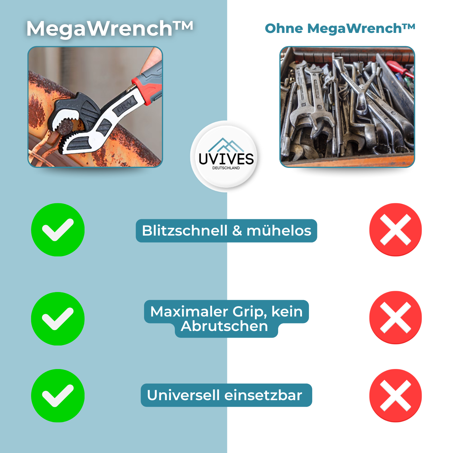 MegaWrench™ - Multifunktionale Rohrzange