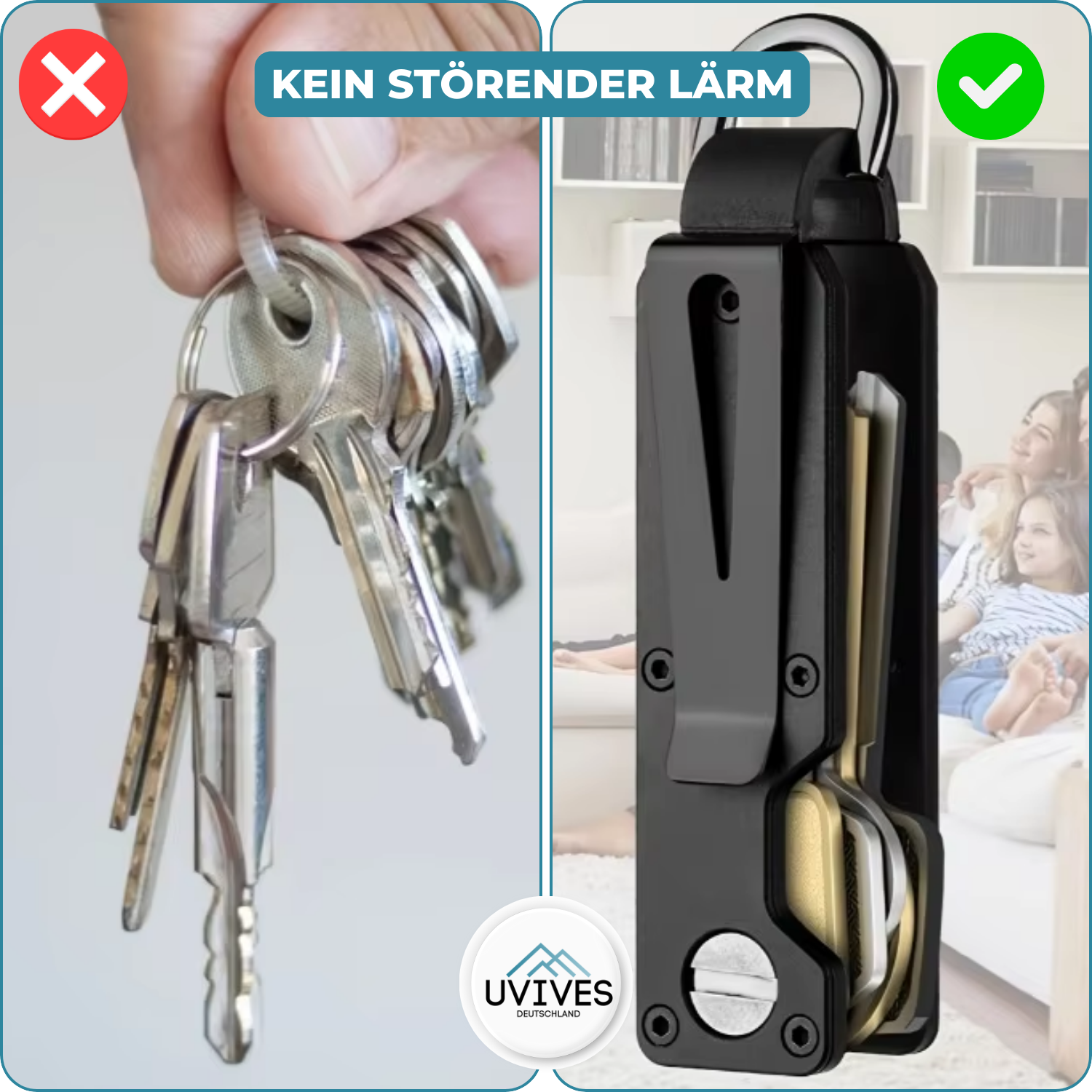 KeyTidy™ – Nie wieder klappernde Schlüssel!