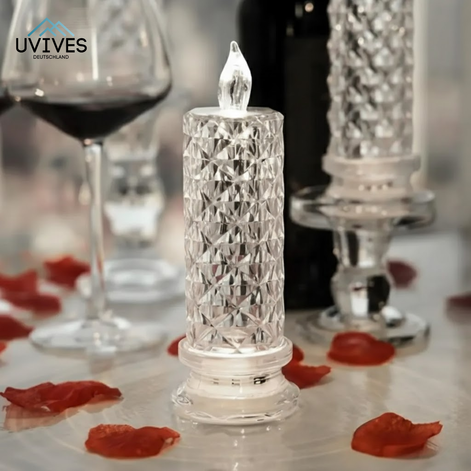 2+2 GRATIS | CrystalGlow – LED Kerzen mit funkelndem Kristall-Effekt!