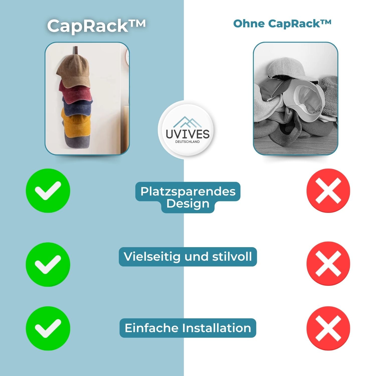 50% RABATT | CapRack™ – Halten Sie Ihre Kappen griffbereit und Ihren Raum aufgeräumt! [Letzter Tag Rabatt]