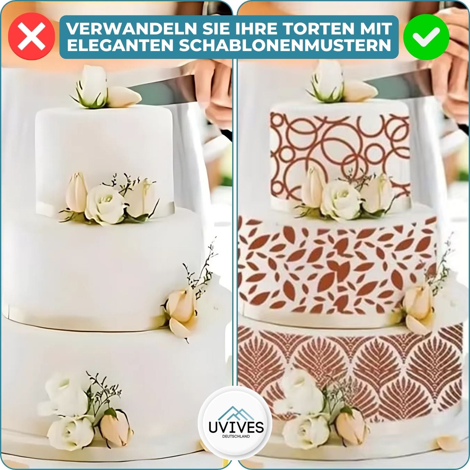 DecoLace™ - DIY-Kuchendekor-Form aus Spitze