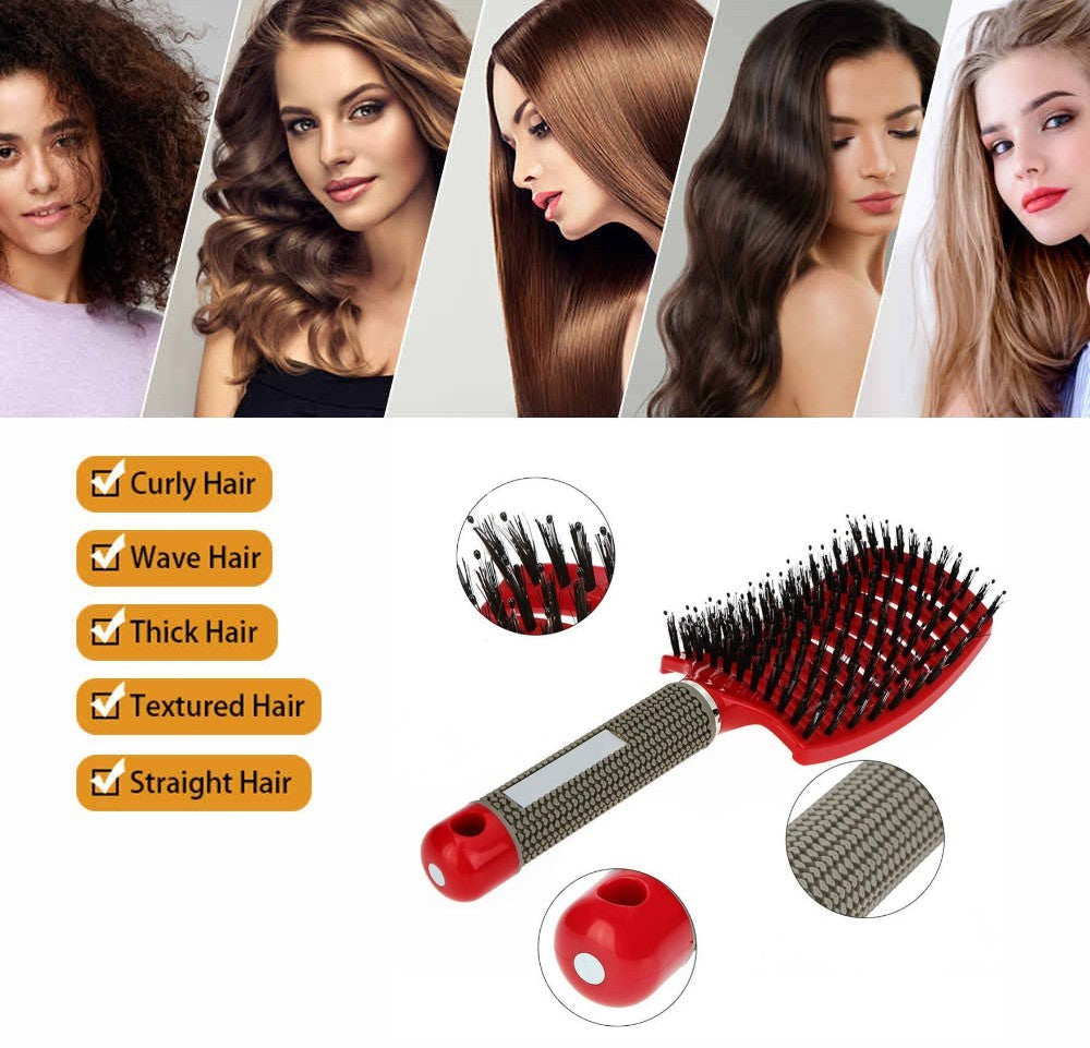 GentleHair Pro | Entwirrbürste für sanftes & schmerzfreies Haarekämmen | Für alle Haartypen | Mit Wildschweinborsten & Nylonspitzen