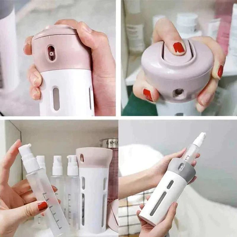 JetSetGo – 4-in-1 Spenderflasche für stressfreies Reisen!