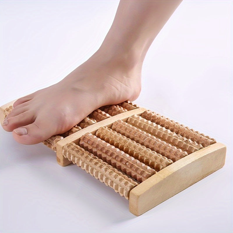 Solevia | Fußmassageroller aus Holz | Druckpunktmassage & kompakt | Für Zuhause, Büro & unterwegs