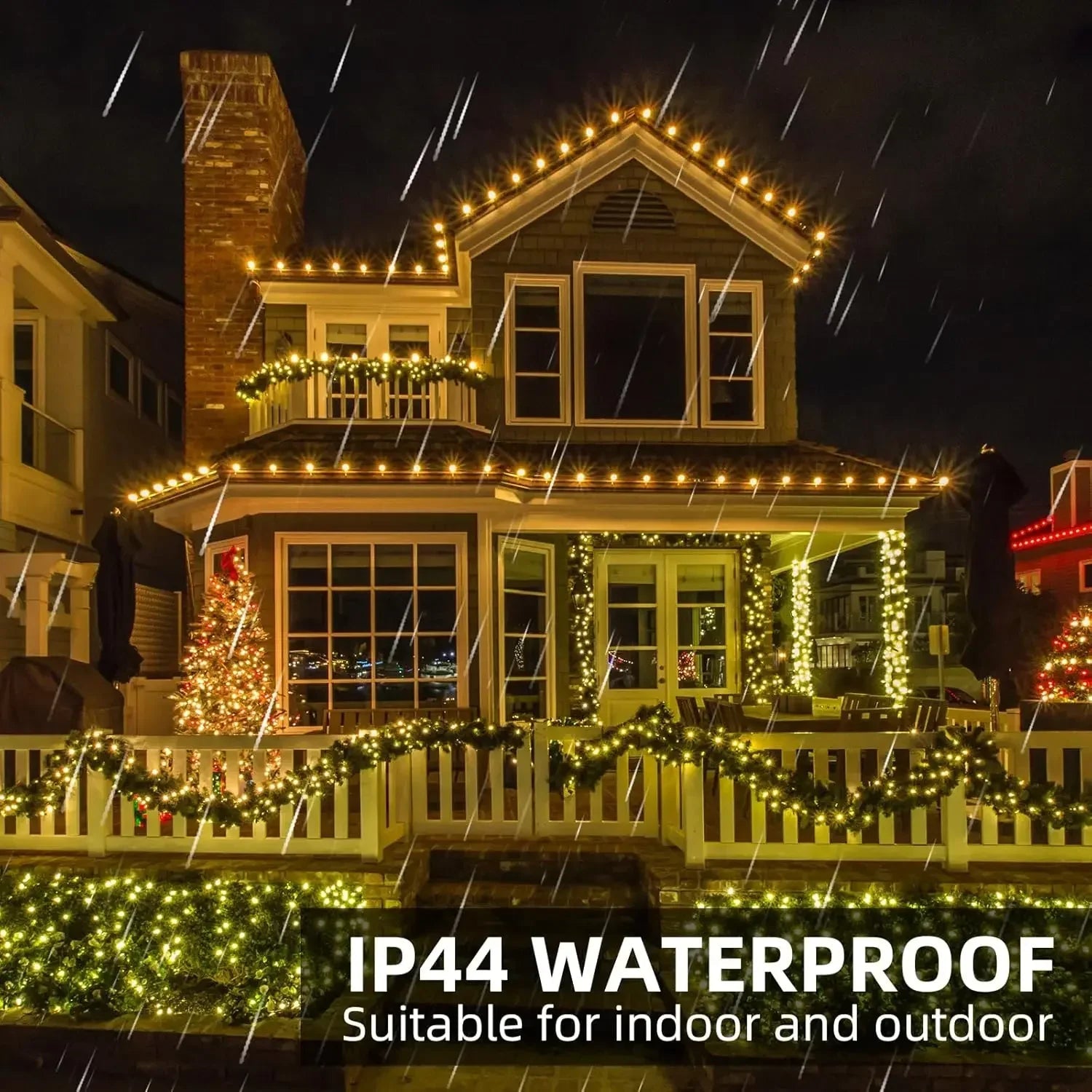 Ignisia LED-Feuerwerks-Lichterkette | Fernbedienung | 30–75 m Länge | 900–2000 LEDs | IP65 wasserdicht | Ideale Beleuchtung für Weihnachten, Halloween & Partys